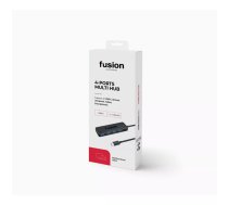 Fusion USB-C līdz 4 x USB 3.0 sadalītājs 5 Gb/s melns (EU Blister)