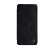 Nillkin Qin Pro ādas futrālis iPhone 14 (melns)