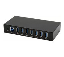 EXSYS GmbH 7-port USB 3.2 Gen 1 metāla HUB 15KV ESD aizsardzība (EX-11237HMS) (EX-11237HMS)