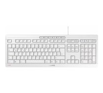 CHERRY STREAM KEYBOARD tastatūra USB QWERTZ Čehu, Slovāku Pelēks