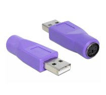 DeLOCK 65461 kabeļu spraudņu pāreja USB-A PS/2 Violets