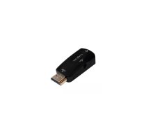 LogiLink CV0107 kabeļu spraudņu pāreja HDMI VGA Melns