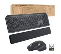 Logitech MX Keys combo for Business Gen 2 tastatūra Pele iekļauta RF bezvadu sakari + Bluetooth QWERTY US International Grafīts