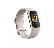 Fitbit Charge 5 AMOLED Aktivitāšu sensora aproce Zelts, Balts