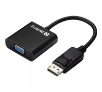 Sandberg 508-43 video kabeļu aksesuārs DisplayPort VGA (D-Sub) Melns