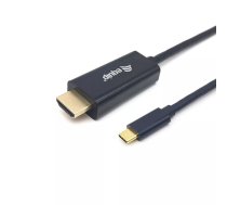 Equip 133411 video kabeļu aksesuārs 1 m USB Veids-C HDMI Type A (Standard) Melns