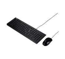 Asus U2000 tastatūras un peles komplekts, vadu, iekļauta pele, RU, melns