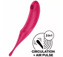 SATISFYER TWIRLING PRO GAISA IMPULSU STIMULATORS UN VIBRATORS - SARKANS