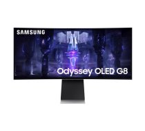Samsung Odyssey OLED G8 G85SB monitori 86,4 cm (34") 3440 x 1440 pikseļi UltraWide Quad HD Sudrabs