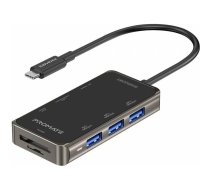PROMATE PrimeHub-Mini 8in1 USB-C koncentrators HDMI 4K / LAN / PD 100W / SD / 3x USB 3.0