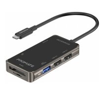 PROMATE PrimeHub-Lite USB-C multimediju mezgls / 4K HDMI / USB3.0 / SD / PD