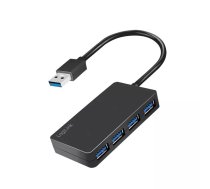 LogiLink UA0396 interfeisa centrmezgls USB 3.2 Gen 1 (3.1 Gen 1) Type-A 5000 Mbit/s Melns