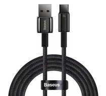 Baseus Tungsten zelta kabelis no USB uz USB-C, 100 W, 1 m (melns)