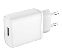 Vision USB-A Charger with EU Plug Universāls Balts AC Ātrā uzlāde Iekštelpas