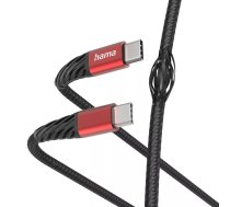 Hama Extreme USB kabelis 1,5 m USB 2.0 USB C Melns, Sarkans