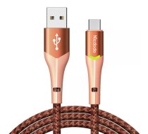 USB savienojums ar USB-C Mcdodo Magnificence CA-7962 LED kabelis, 1 m (oranžs)