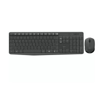 Logitech MK235 Bezvadu tastatūras un peles komplekts Pilna izmēra Pelēks