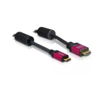 DeLOCK HDMI 1.3b to HDMI Mini Cable 3.0m HDMI kabelis 3 m HDMI Type A (Standard) HDMI Type C (Mini) Melns
