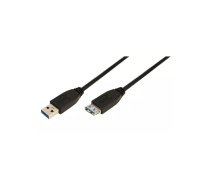 LogiLink 2m USB A - USB A 3.0 F/M USB kabelis USB 3.2 Gen 1 (3.1 Gen 1) Melns