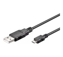 USB kabelis Micro-USB B Microconnect USBABMICRO0,60 0.6m melns