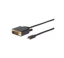 Microconnect USB3.1CDVI18B video kabeļu aksesuārs 1,8 m USB Veids-C DVI-D Melns