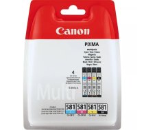 Canon CLI-581 Multipack tintes kārtridžs Oriģināls Melns, Tirkīzzils, Fuksīns, Dzeltens