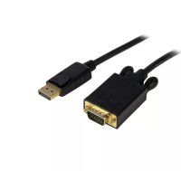 StarTech.com DP2VGAMM6B video kabeļu aksesuārs 1,8 m DisplayPort VGA (D-Sub) Melns