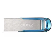 SanDisk Ultra Flair USB zibatmiņa 64 GB USB Type-A 3.2 Gen 1 (3.1 Gen 1) Zils, Sudrabs