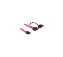 DeLOCK SATA cable, 0.5m SATA kabelis 0,5 m Sarkans