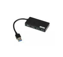 iBox IUH3F56 interfeisa centrmezgls USB 3.2 Gen 1 (3.1 Gen 1) Type-A 5000 Mbit/s Melns