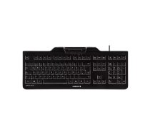 Klaviatūra CHERRY KC 1000 SC USB QWERTZ Šveices Melna Pilna izmēra 109 taustiņi