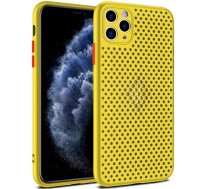 Fusion Breathe Case Silikona Aizsargapvalks Priekš Apple iPhone 12 Mini Dzeltens