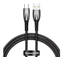 USB kabelis USB-C Baseus Glimmer Series, 100 W, 1 m (melns)