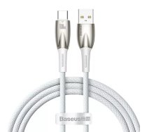 USB kabelis USB-C Baseus Glimmer Series, 100 W, 1 m (balts)