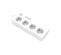 TUYA Smart Power Strip, 4 rozetes + 4 USB, ar slēdzi, vads 1,8 m