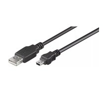 Microconnect USBAMB505 USB kabelis USB 2.0 0,5 m USB A Mini-USB B Melns