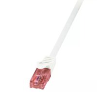 LogiLink 1m Cat.6 U/UTP tīkla kabelis Balts Cat6 U/UTP (UTP)