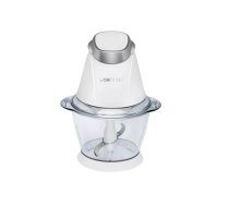 Elektriskais pārtikas smalcinātājs CLATRONIC MZ 3579 — 250 W, 1 L, nerūsējošā tērauda asmeņi, sasaldētā ledus smalcināšana, balts