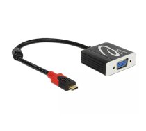 DeLOCK 62994 video kabeļu aksesuārs 0,2 m USB Veids-C VGA (D-Sub) Melns