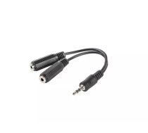 Lanberg AD-0024-BK audio kabelis 0,1 m 3.5mm 2 x 3.5mm Melns