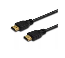 HDMI kabelis SAVIO CL-37 1 m — HDMI 1.4, Type A–Type A, 4K (4096×2160), ARC, Ethernet, zelta kontakti