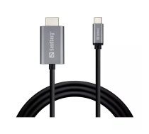 Sandberg USB-C to HDMI Cable 2M USB Veids-C Sudrabs