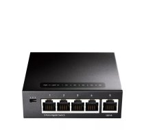 Tīkla slēdzis Cudy GS105 — 5 porta Gigabit Ethernet (10/100/1000), melns, 5 V DC barošana komplektā