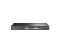 TP-Link JetStream TL-SG3428X-UPS tīkla pārslēgs Vadīts L2+/L3 Gigabit Ethernet (10/100/1000) 1U Melns