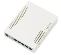 Slēdzis MikroTik RB260GS Gigabit Ethernet 5x RJ-45 + 1x SFP, 1x PoE, DC‑in 6–31V, 6W, balts