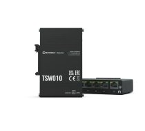 Teltonika TSW010 DIN Rain Switch 5 x Fast Ethernet PoE Melns