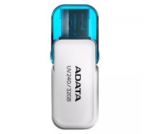 USB zibatmiņa ADATA UV240 32 GB USB Type-A 2.0, balta, ar vāciņu