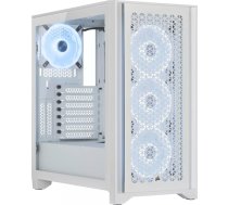 Datora korpuss Corsair iCUE 4000D RGB AIRFLOW Mid-Tower Balts