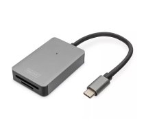 Digitus DA-70333 karšu lasītājs USB 2.0 Type-C Pelēks