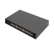 Digitus DN-95356 tīkla pārslēgs Gigabit Ethernet (10/100/1000) Power over Ethernet (PoE) 1U Melns